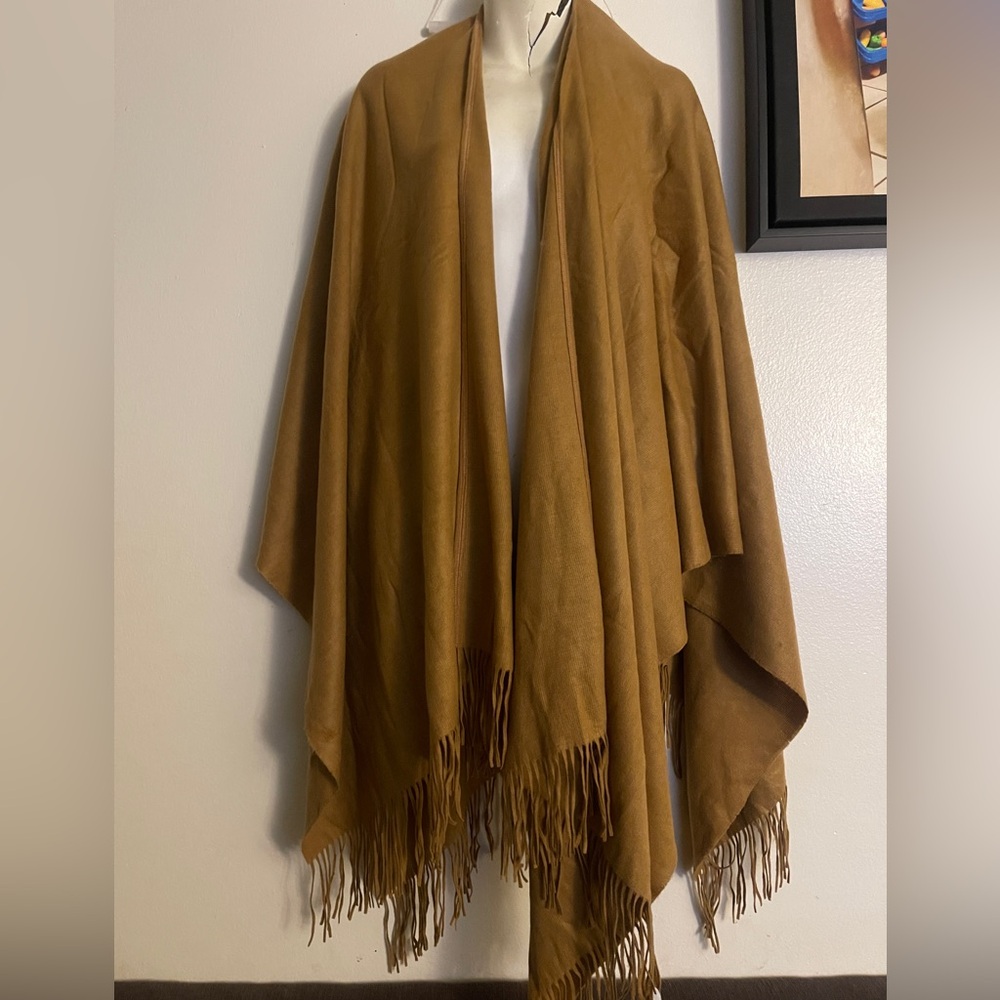 Woman Within Women's Plus Size Fringed Cape - Picture 2 of 2